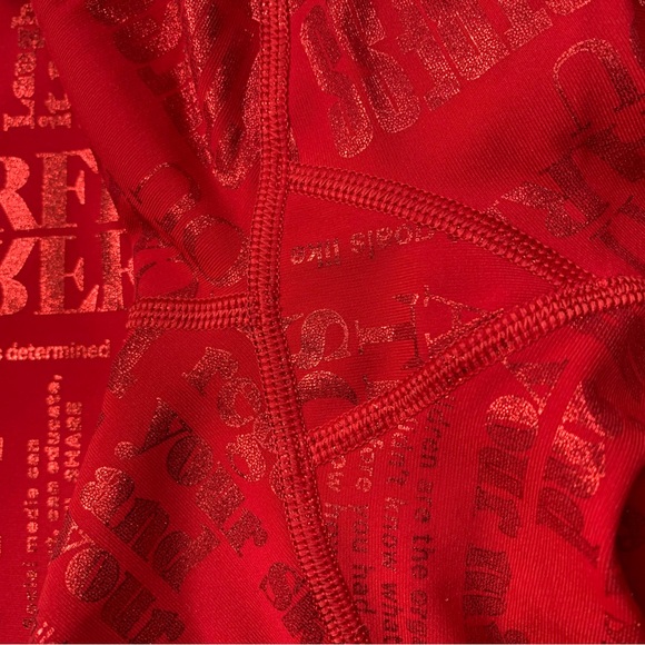 LULULEMON Red Manifesto Wunder Under High Rise Tight 28” Full On Luxtreme size 6 - Picture 12 of 13